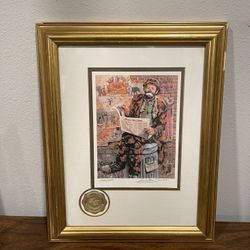 Emmett Kelly Clown Circus Collection "Wall Street" Print - Signed, #2586/5000