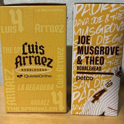 Padres Joe Musgrove and Luis Arraez bobbleheads