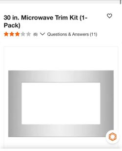 30 inch microwave stainless trim piece