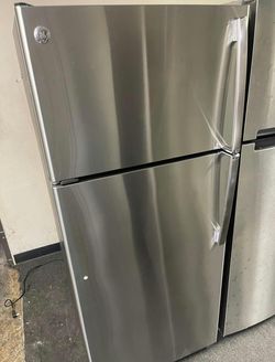 GE Top Freezer Refrigerator Stainless Steel