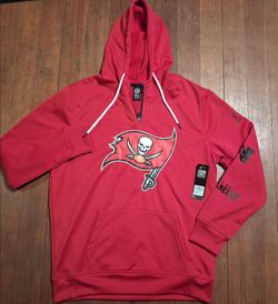 $85 Adult Size Large New Tags NFL Tampa Bay Buccaneers Red Hoodie Baker Evans