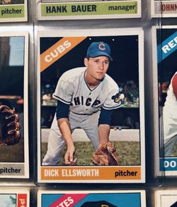 Topps ‘66 Error Card of Dick Ellsworth, but Photo of Ken Hubbs