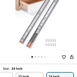 Chibery 24-inch Heavy Duty Side Mount Soft Close Drawer Slides. 10 Pairs