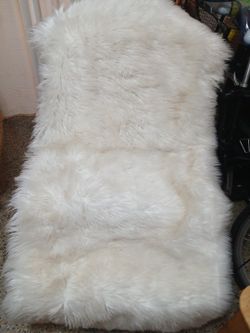 Shaggy Faux Fur Rug Or Chair Cover
