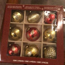 Hand Decorated  Glass Ornaments. Made In India 