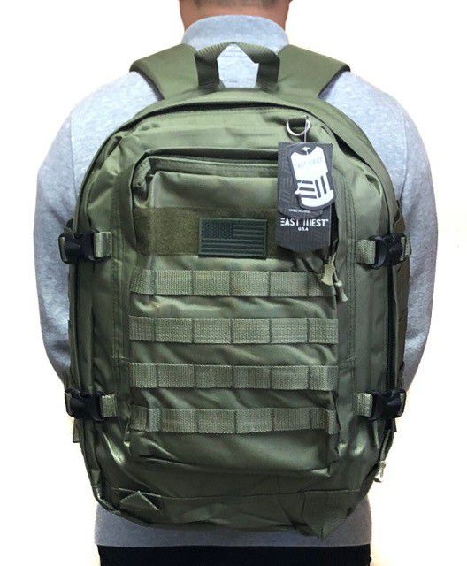 Brand NEW! Olive Green Large Tactical Molle Backpack For Work/Traveling/Hiking/Biking/Camping/Fishing/Hunting/Sports/Gym