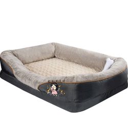 Medium Memory Foam Dog Bed Orthopedic Dog Bed & Sofa with Removable Washable Cover and Squeaker Toy as Gift