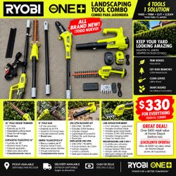 🇺🇸 🔥 RYOBI ONE+ Landscaping / Gardener Combo – 4 Tools