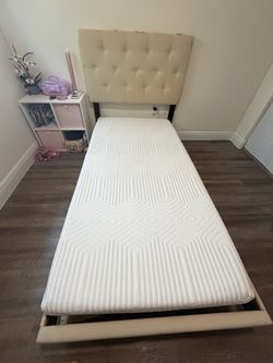 Twin Bed Frame and Mattress