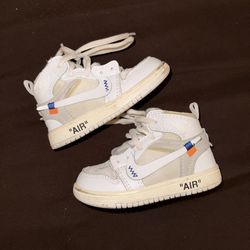 Kids Nike air Jordan 1 off white  Size 7C  Very good condition  Asking $65 or best offer