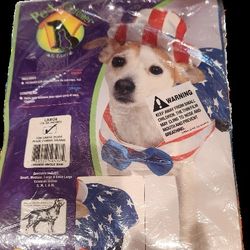 4th of July Uncle Sam Pet Costume Size L