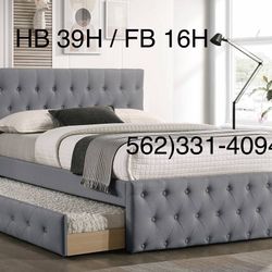 New Full Size White Bed W/New Mattress 