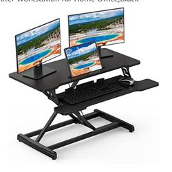 Ergonomic height-adjustable desk riser