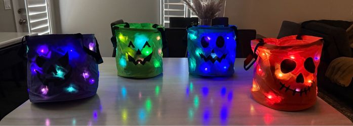 Halloween light up basket