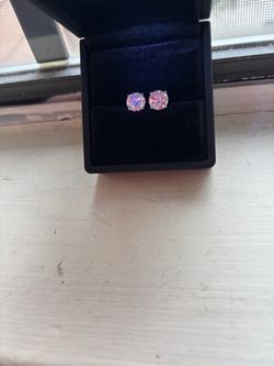 Lab created diamond earrings