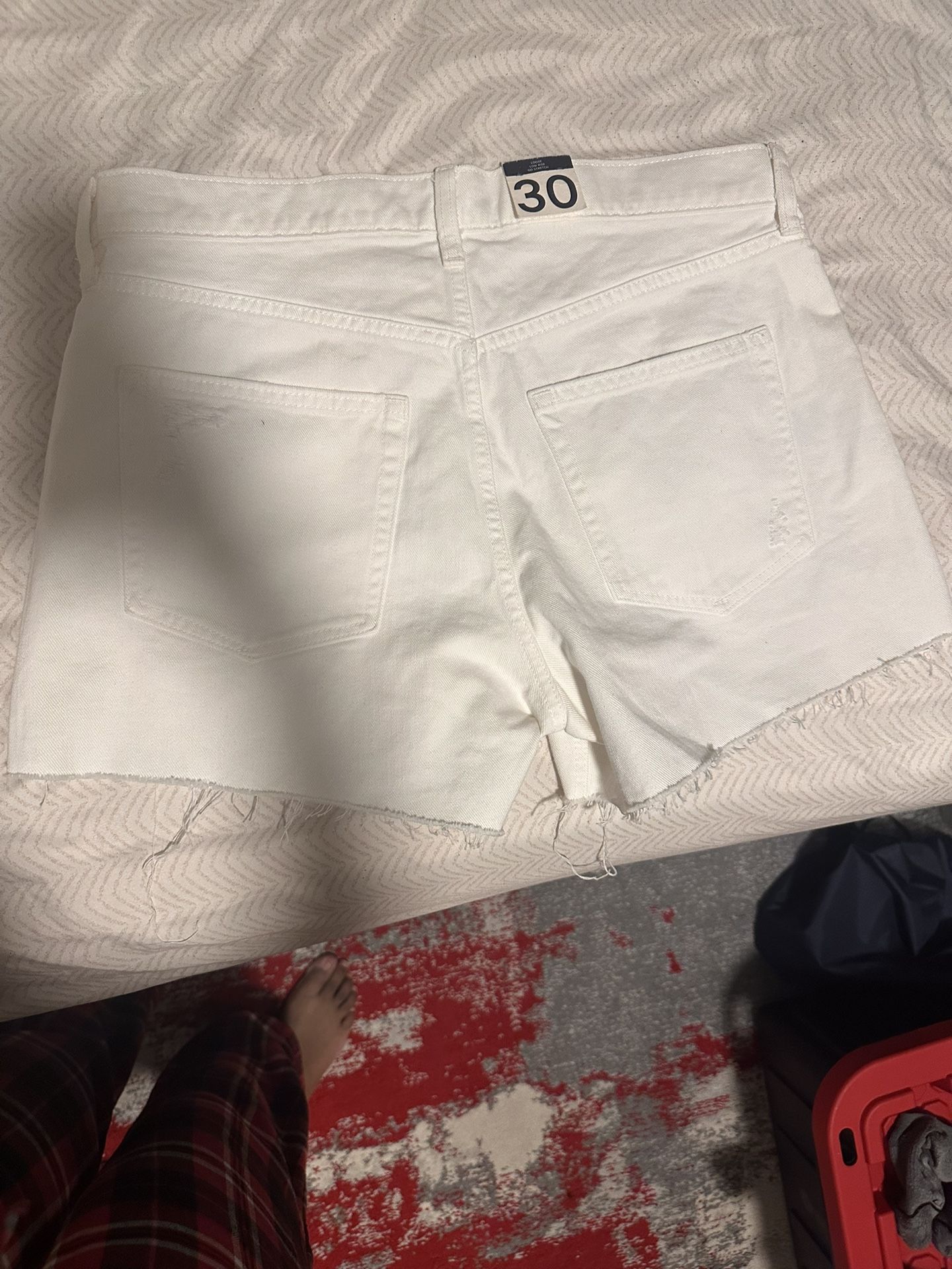 Gap White Denim Low Stride Short