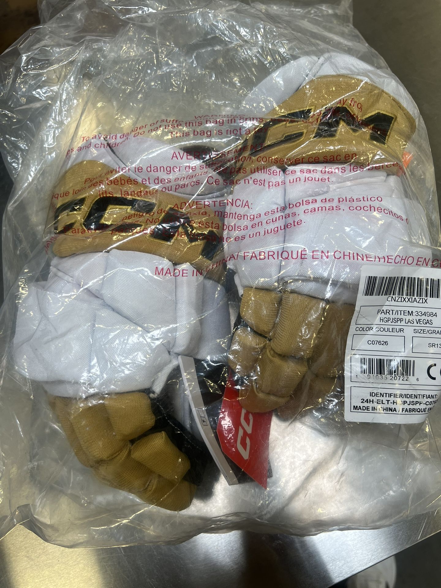 Vegas Golden Knights Sz 13 Jet speed Pro Gloves Hockey