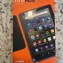 Amazon Fire HD 8 tablet, 8” HD Display, 32 GB- New In Sealed Box