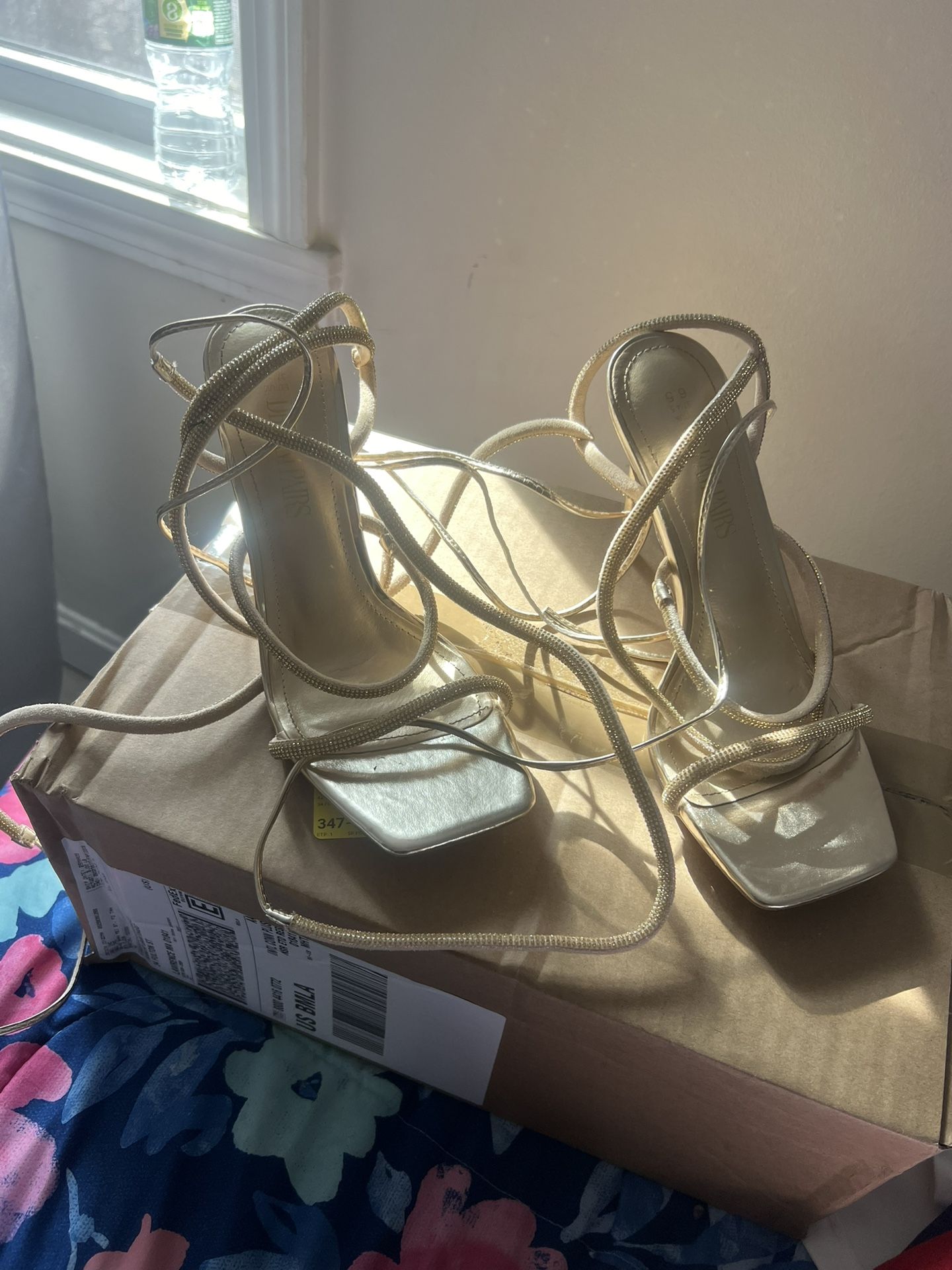 gold heels