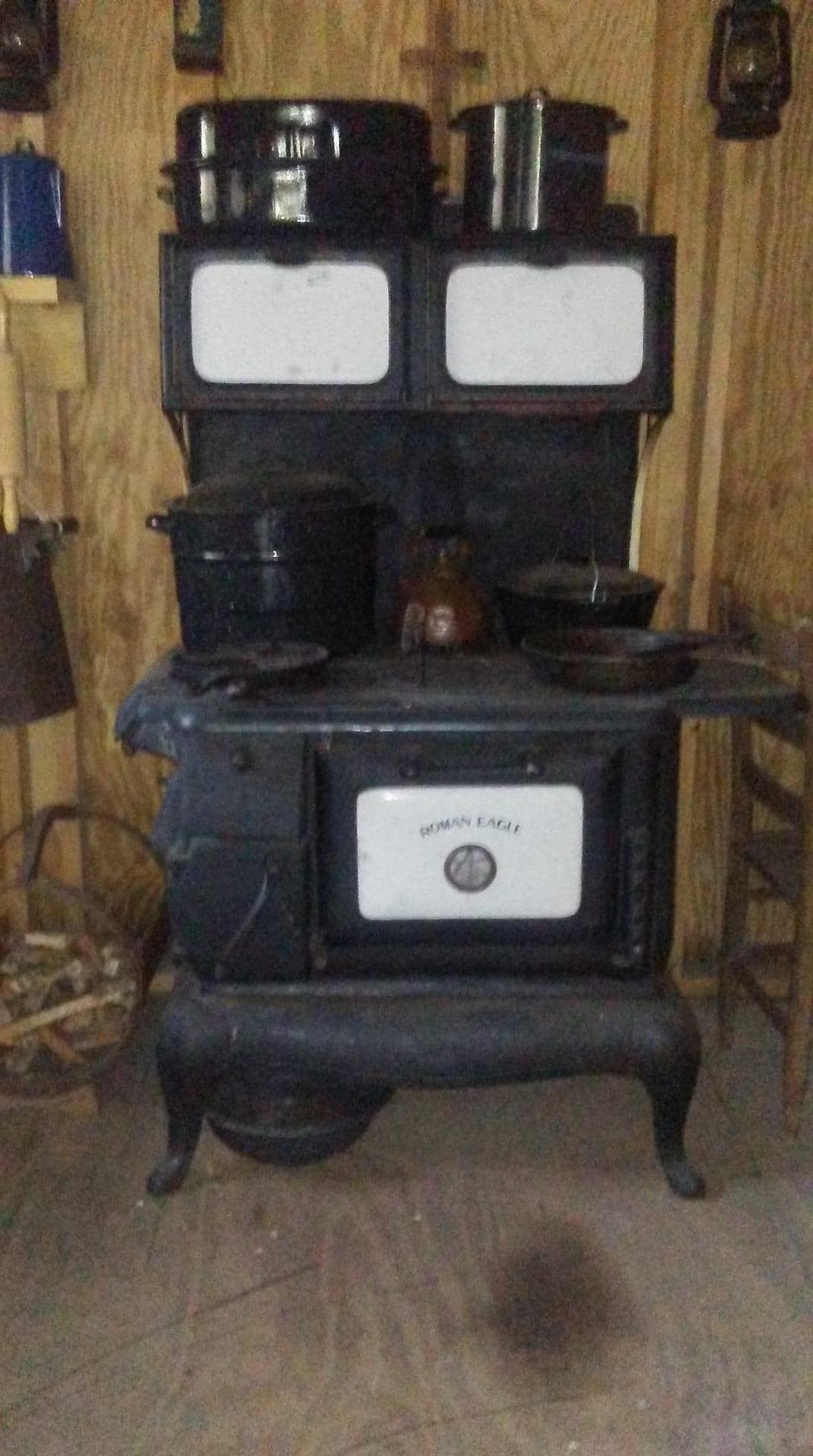 Antique Roman Eagle Wood stove
