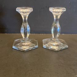 Heisey 5” Candlestick Holders Patrician Model