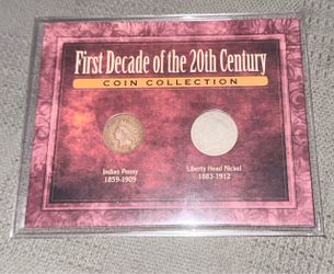 First Decade of the 20th Century 2-Coin USA Set Indian Penny & Liberty Nickel