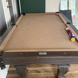 Pool Table / With Ping Pong Table On The Top 