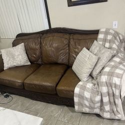 2 Italian leather couches 