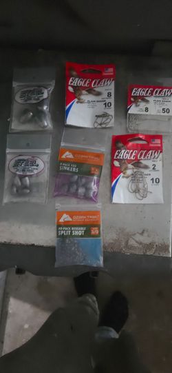 Fishing Hooks, Sinkers & Split Shot Lot