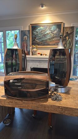 100 for all 3. Walnut acrylic 3 lamp set