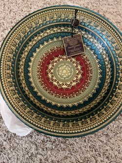 Wide Turkish Decorative Accent Bowl