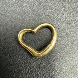 10k yellow gold heart pendant charm
