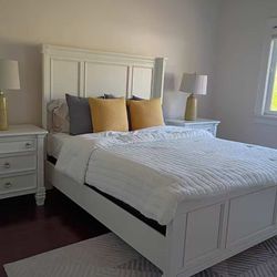 Ashley Furniture Queen Bedroom Set – White Finish 