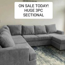 Grey Sectional Couch Sofa With Chaise 
