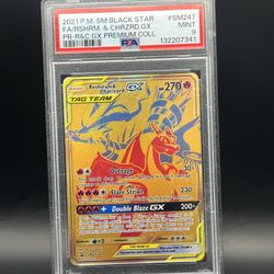 PSA 9 Reshiram & Charizard GX Tag Team