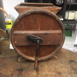 New Style White Cedar Cylinder Barrel Butter Churn