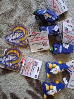 L.A. Rams christmas decorations. New