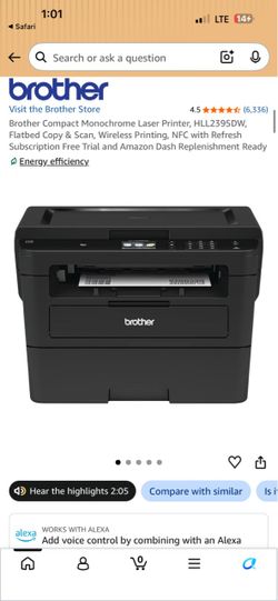 Brother HLL2395DW Monochrome Laser Printer