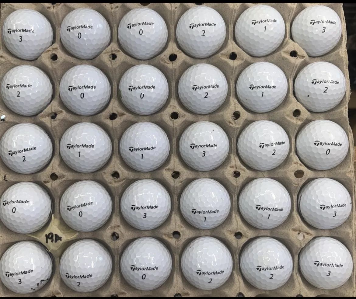 30 TaylorMade Speed Soft White Golf Balls 5/4a Lot A19