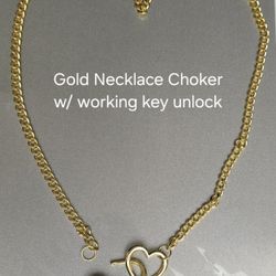 Gold Necklace Choker