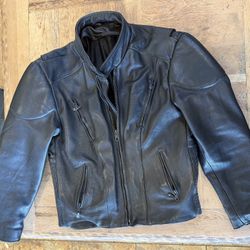 Joetta’s Men’s Black Leather Motorcycle Jacket