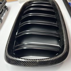Real Carbon Fiber Mirror Caps And Grill
