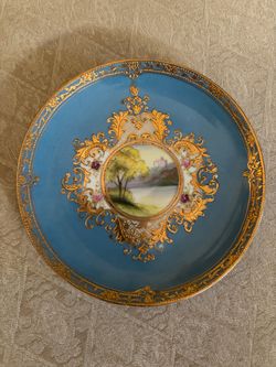Antique Hand-Painted Nippon Porcelain Decorative Plate