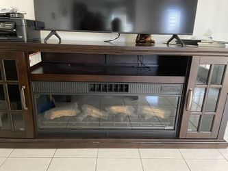 Fireplace TV Console .