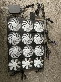 NZXT RGB core fans and controller hub