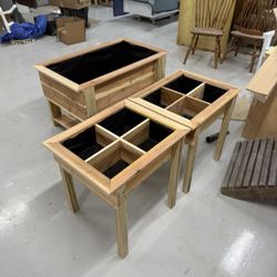 Raised Cedar And Herb Boxes 