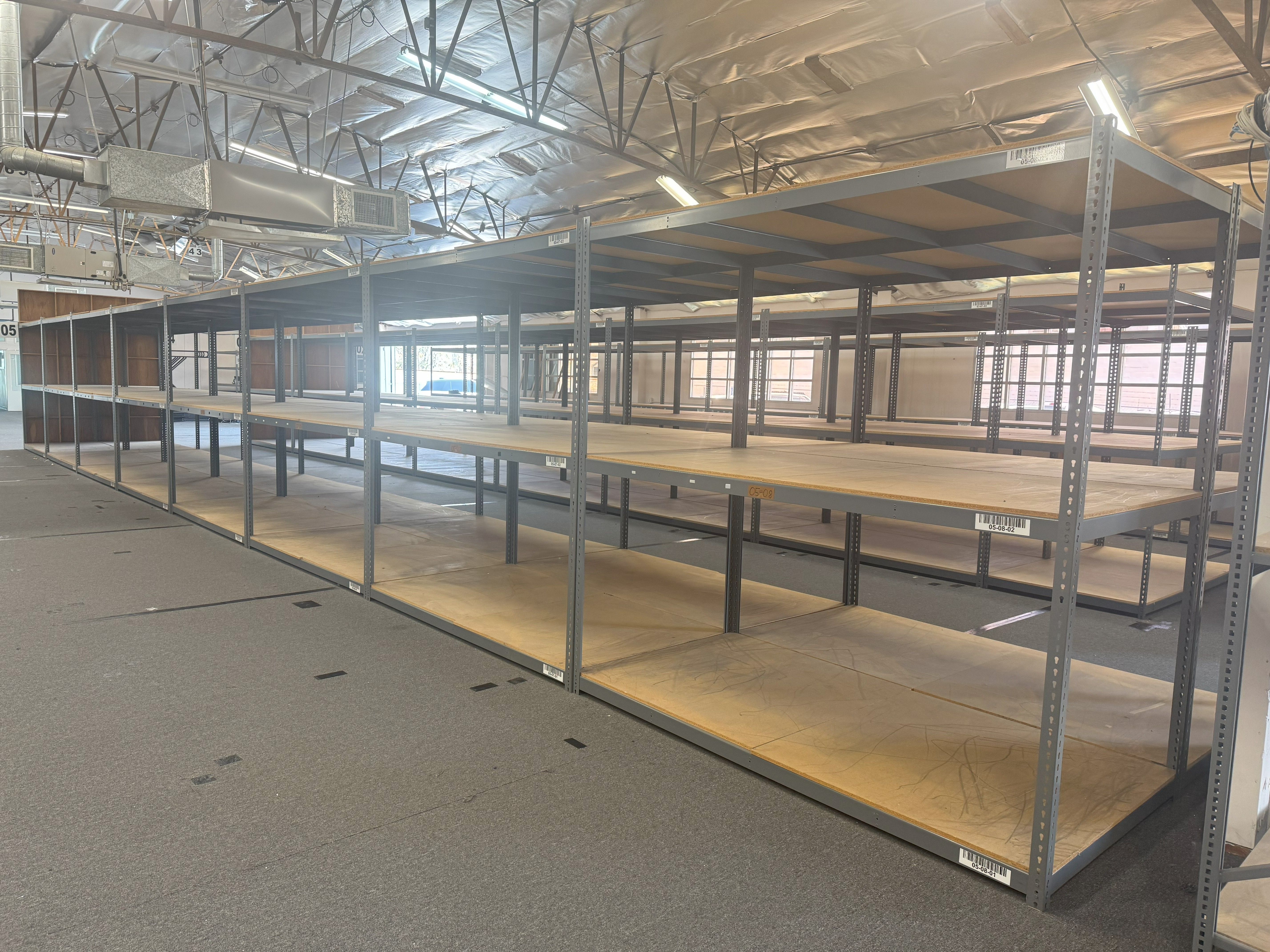 Used Uline 3 Tier Bulk Racks 96 in W x 48 in D Heavy Duty Storage Shelving Stronger Than Homedepot Lowes And Costco Delivery Available