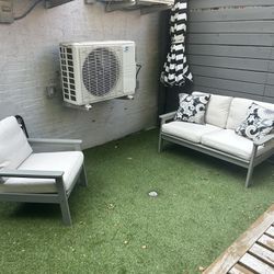 Outdoor Sofa & Chair With Covers
