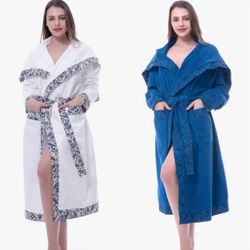 Long Women's Bathrobe, Shawl Cloak V-neck Knit Edging, Soft Warm Robe Shower Towel Robe, NEW.

High quality fabric Bathrobe
AVAILABLE: 1 Medium Blue
1