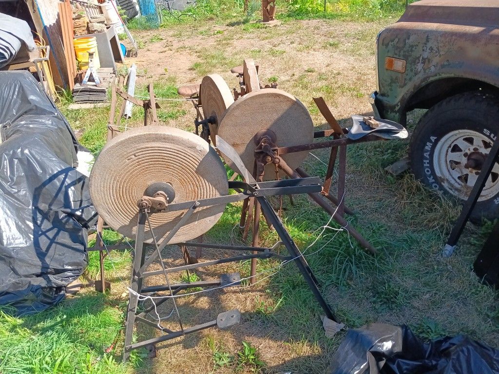 Antique Stone Sharpening Wheels